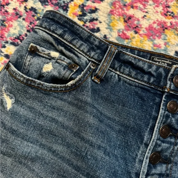 Abercrombie & Fitch A&F Simone High Rise ankle Straight 31 | 12R - Picture 3 of 5